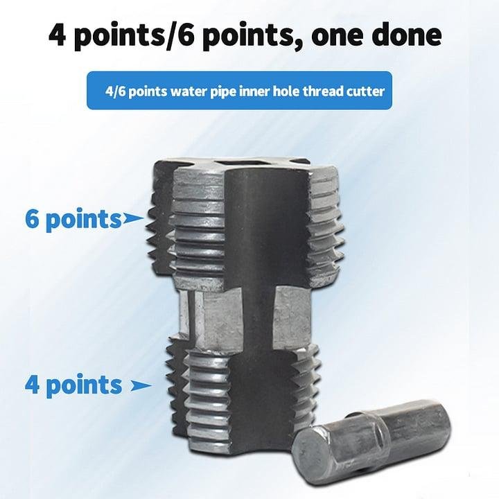 🌲Electric Drill Compatible PVC Pipe Threader Kit with Various Die Sizes - Image 3