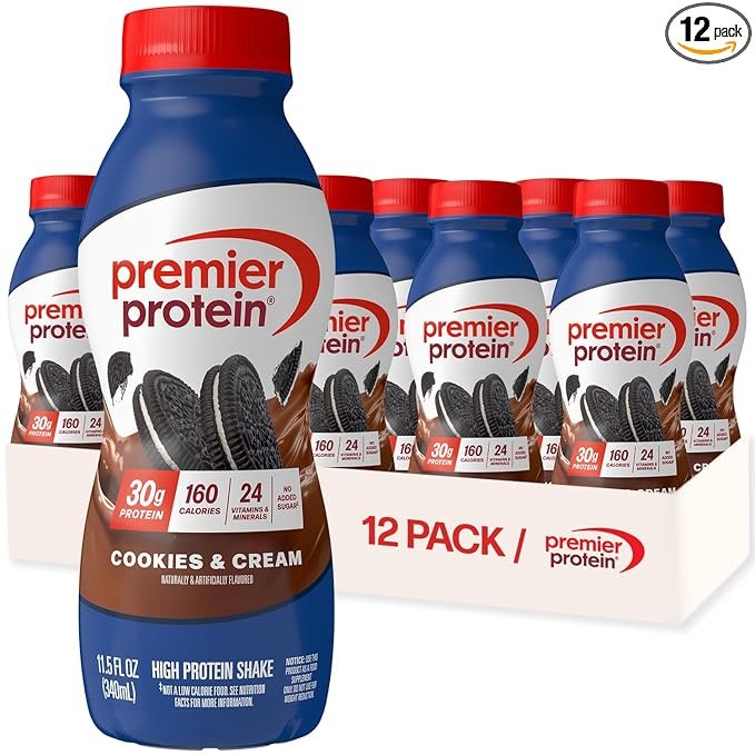 Premier Protein Shake, Chocolate Peanut Butter Liquid, 30g Protein, 1g Sugar & Shake, Cookie Dough, 11.5 Fl Oz (12 Pack) - Image 3