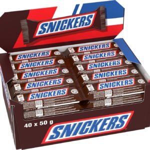 【New user benefits】SNICKERS - Milk Chocolate, Peanuts & Caramel Bar - Large size 40 x 50g