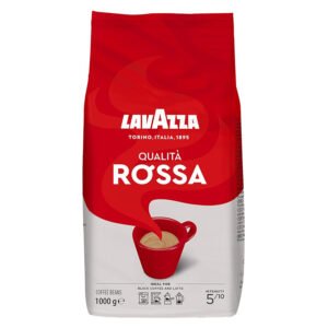 Lavazza Qualità Rossa Coffee Beans – 1kg, Medium Roast, Intensity 5/10