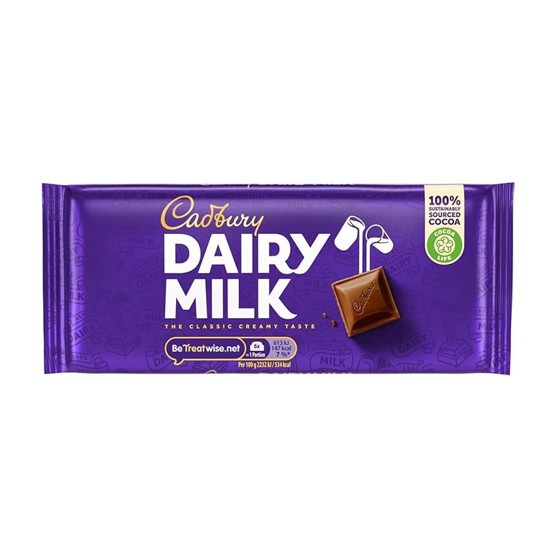 Cadbury Dairy Milk Chocolate Bar 110g (Pack of 21 Bars) - Image 3