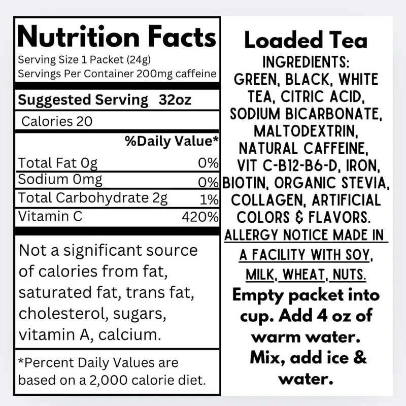 Loaded Water-Viral – Single Packet | 32oz Sugar Free Caffeinated Flavored Powder Beverage Mix - Image 3