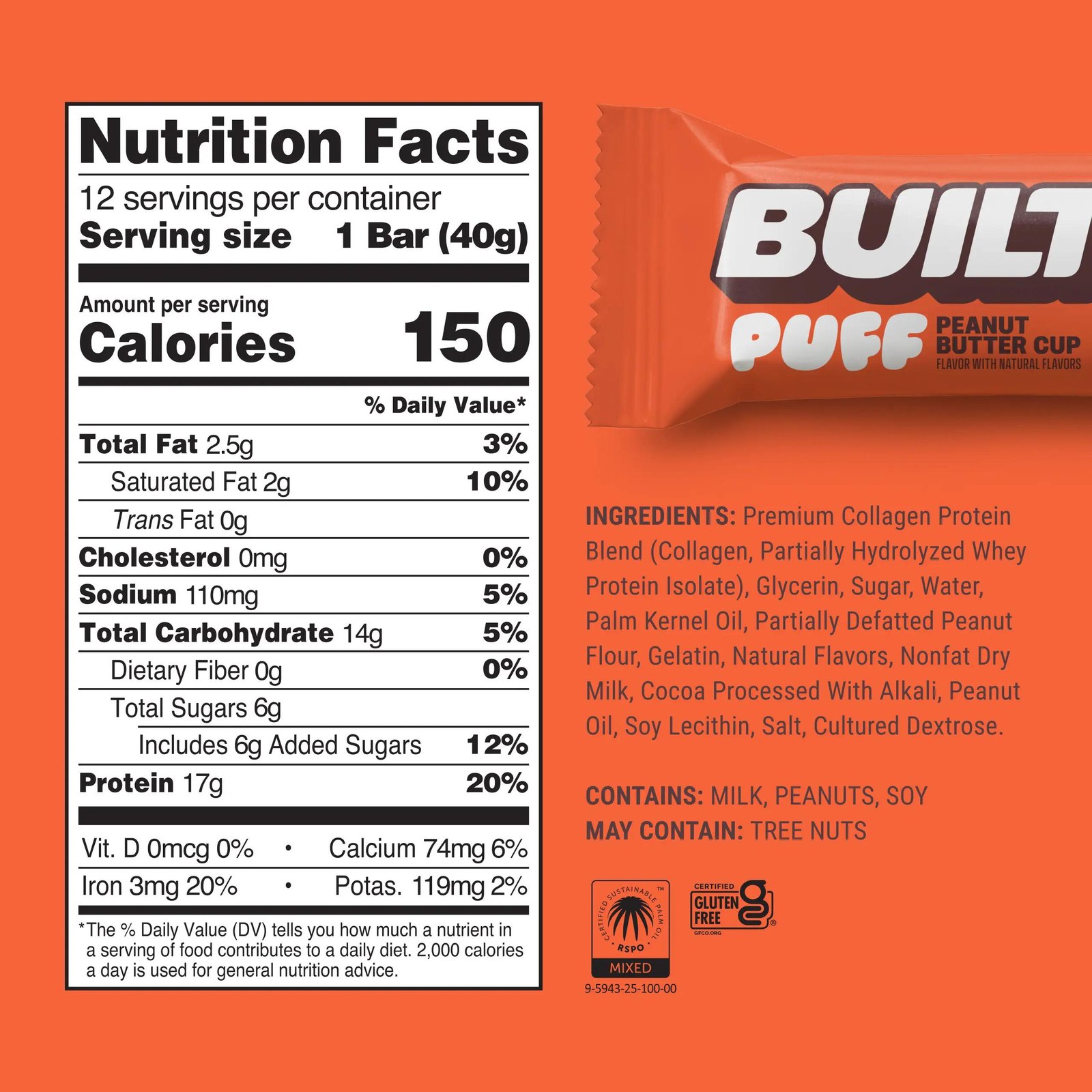 BULT Bar, Puff Proten Bar Sack, Peanut Buter Puff, 12 Coun Box - Image 5