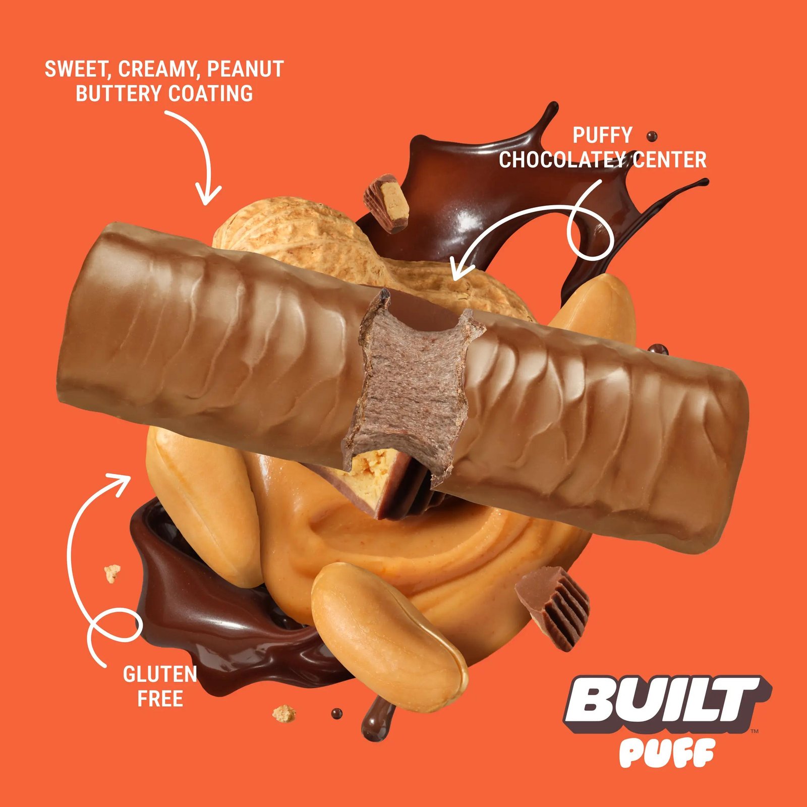 BULT Bar, Puff Proten Bar Sack, Peanut Buter Puff, 12 Coun Box - Image 3