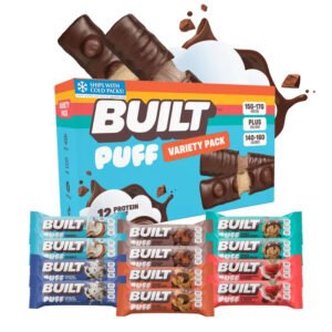 BUILT Bar Puff Protein Bars - Variety Pack -  Calorie Conscious & Gluten Free - 12 Count