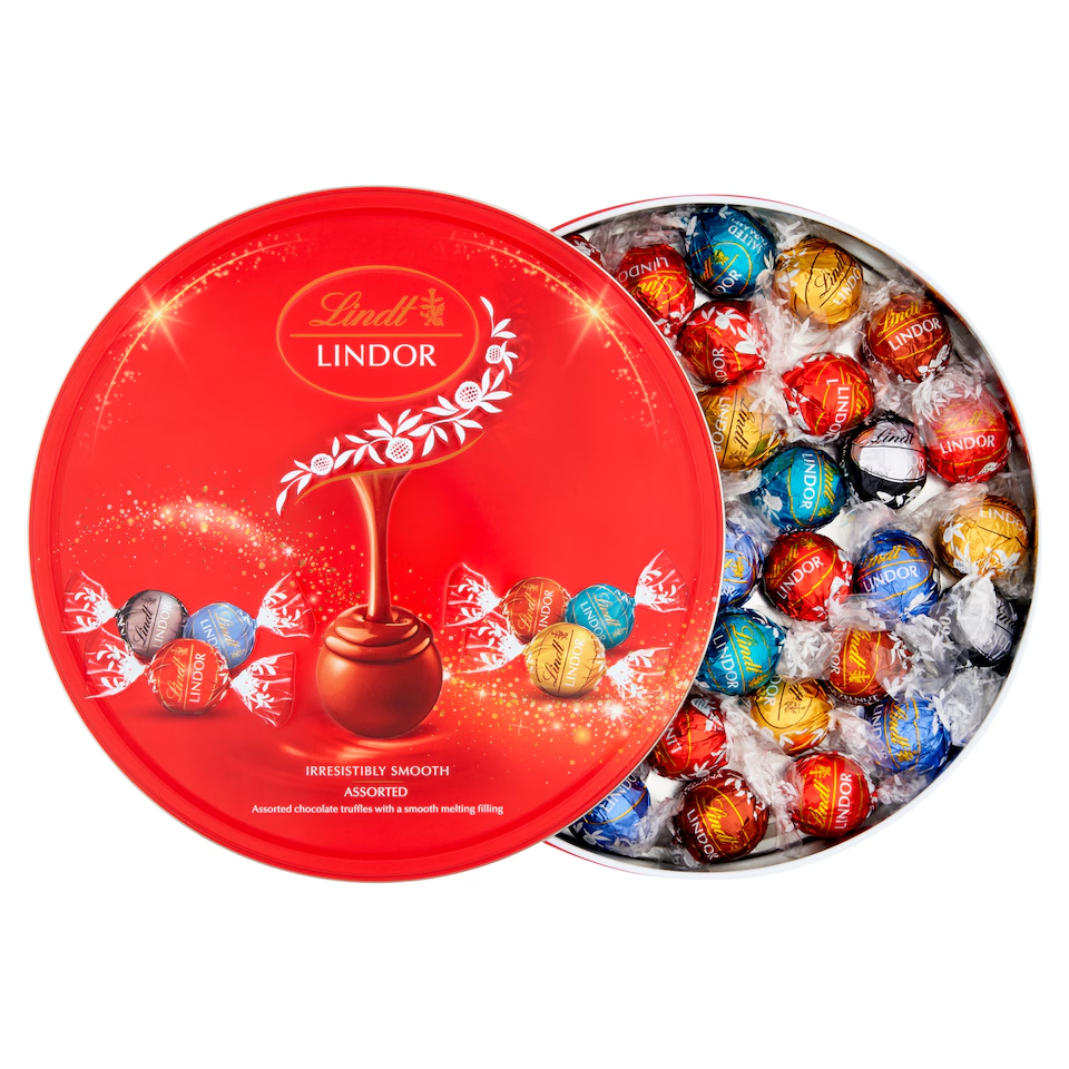 Lindt Lindor Assorted Chocolate Truffles Tin 450g Christmas Chocolate Gift