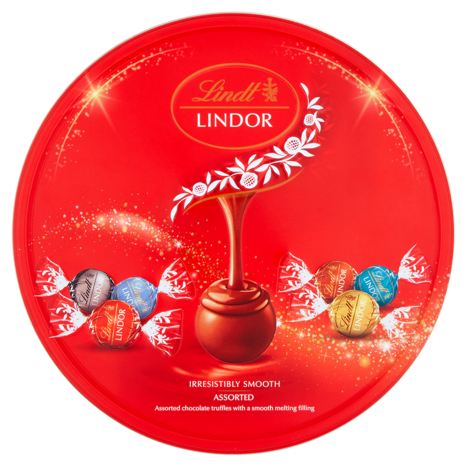 Lindt Lindor Assorted Chocolate Truffles Tin 450g Christmas Chocolate Gift - Image 4