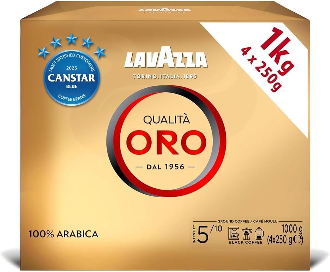 Lavazza, Qualità Oro, Ground Coffee, 1 kg (4 x 250g) - Image 2