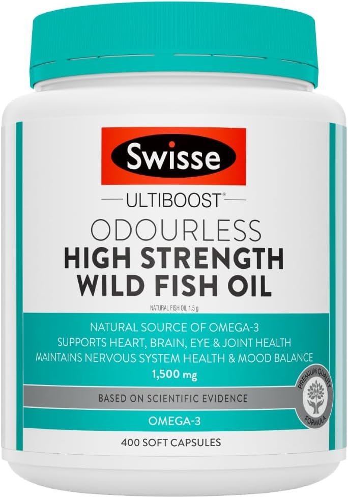 Swisse Ultiboost High Strength Odourless Wild Fish Oil 200 Capsules - Image 2