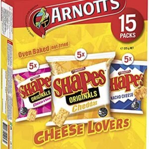 Arnott's Shapes Cheeselovers Variety Multipack 15 Pack 375g