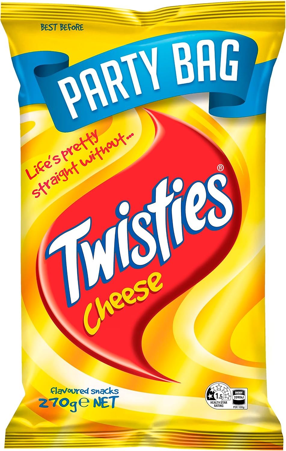 Smiths Twisties Cheese Snacks Party Size Share Pack 270g - Image 2