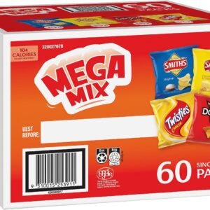 Smiths Potato Chips Mega Mix Value Pack (, Doritos, Twisties) 60 Multipack 1140g
