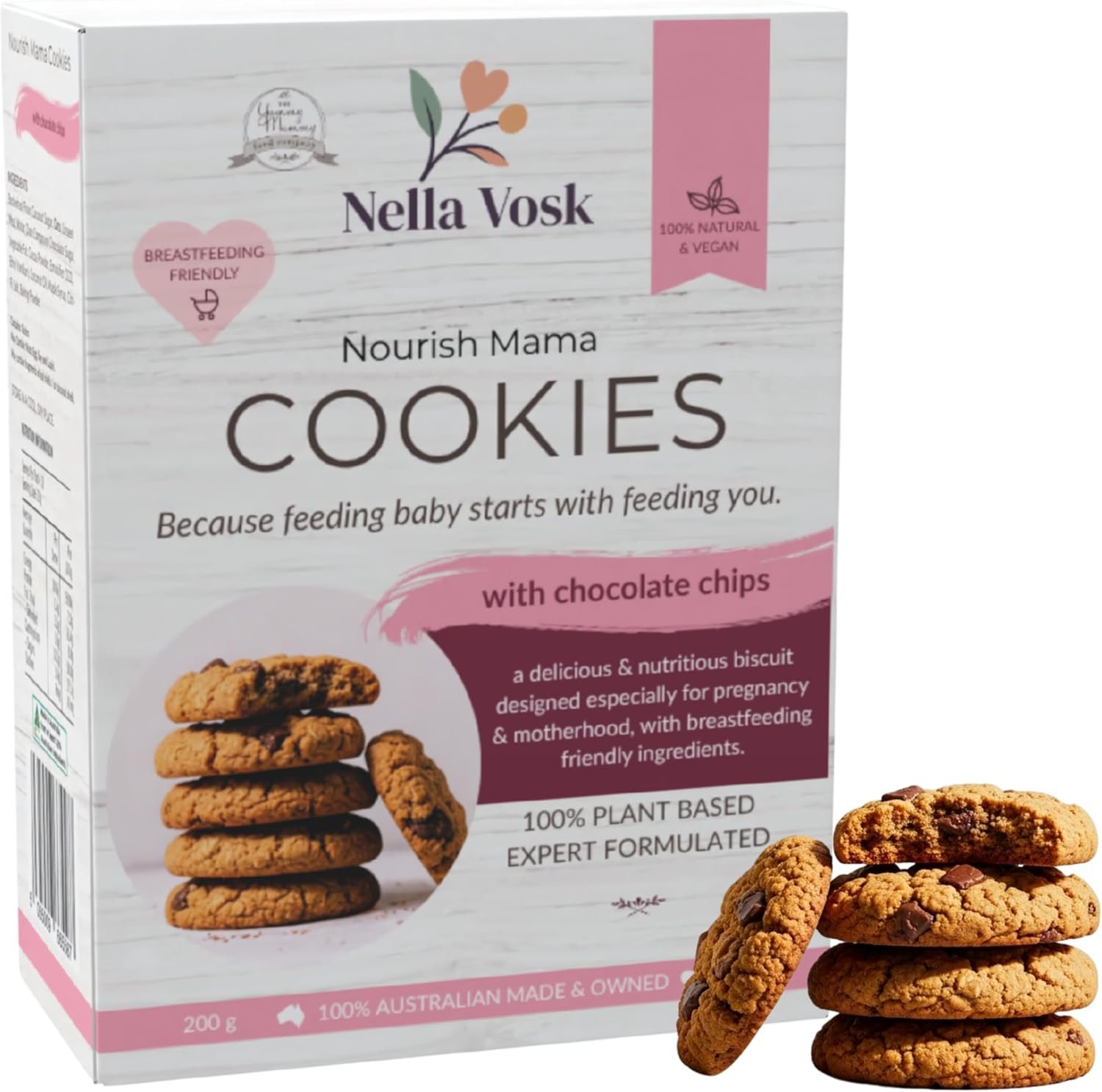 Nella Vosk Lactation Cookies – (White Choc & Ginger) - Image 2