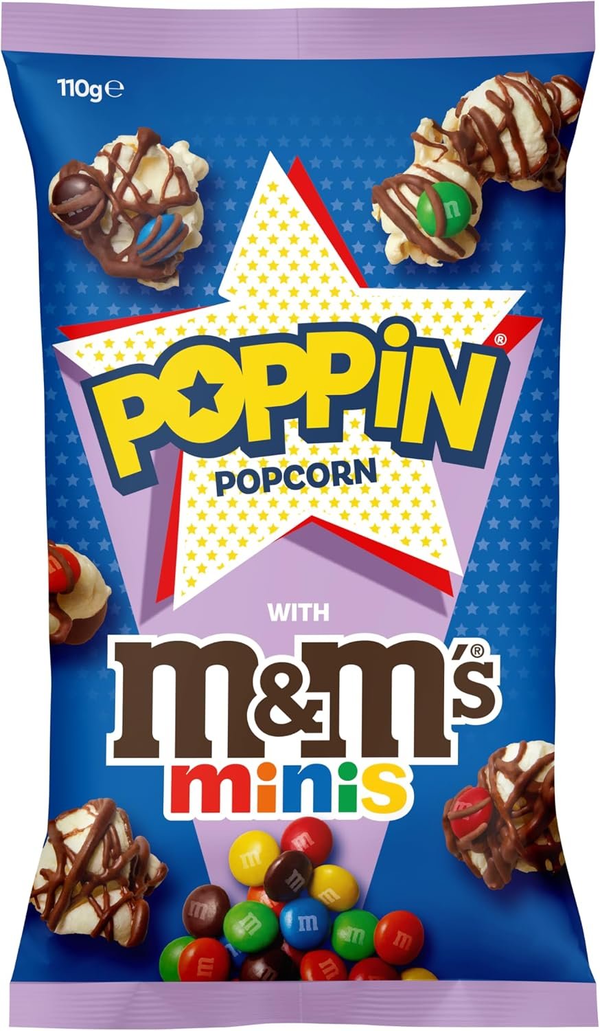 Poppin Ready to Eat M&M's Minis Popcorn 110 g - Image 2