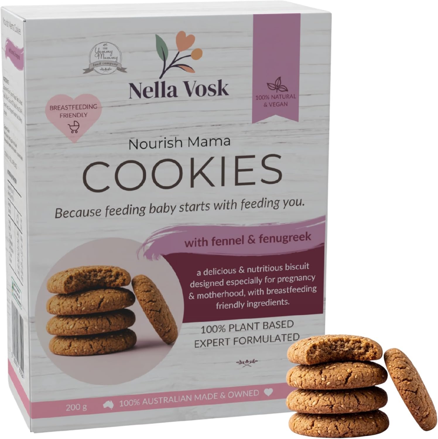 Nella Vosk Lactation Cookies – (White Choc & Ginger) - Image 3