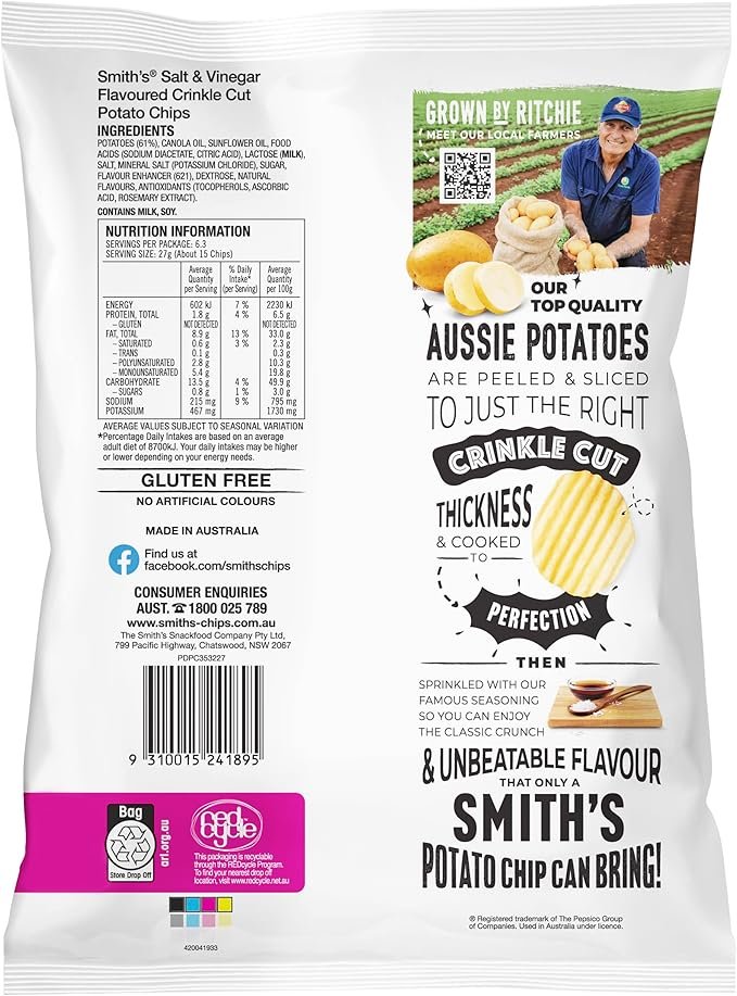 Smith's Crinkle Cut Variety Pack, 170g x 8 - Image 2