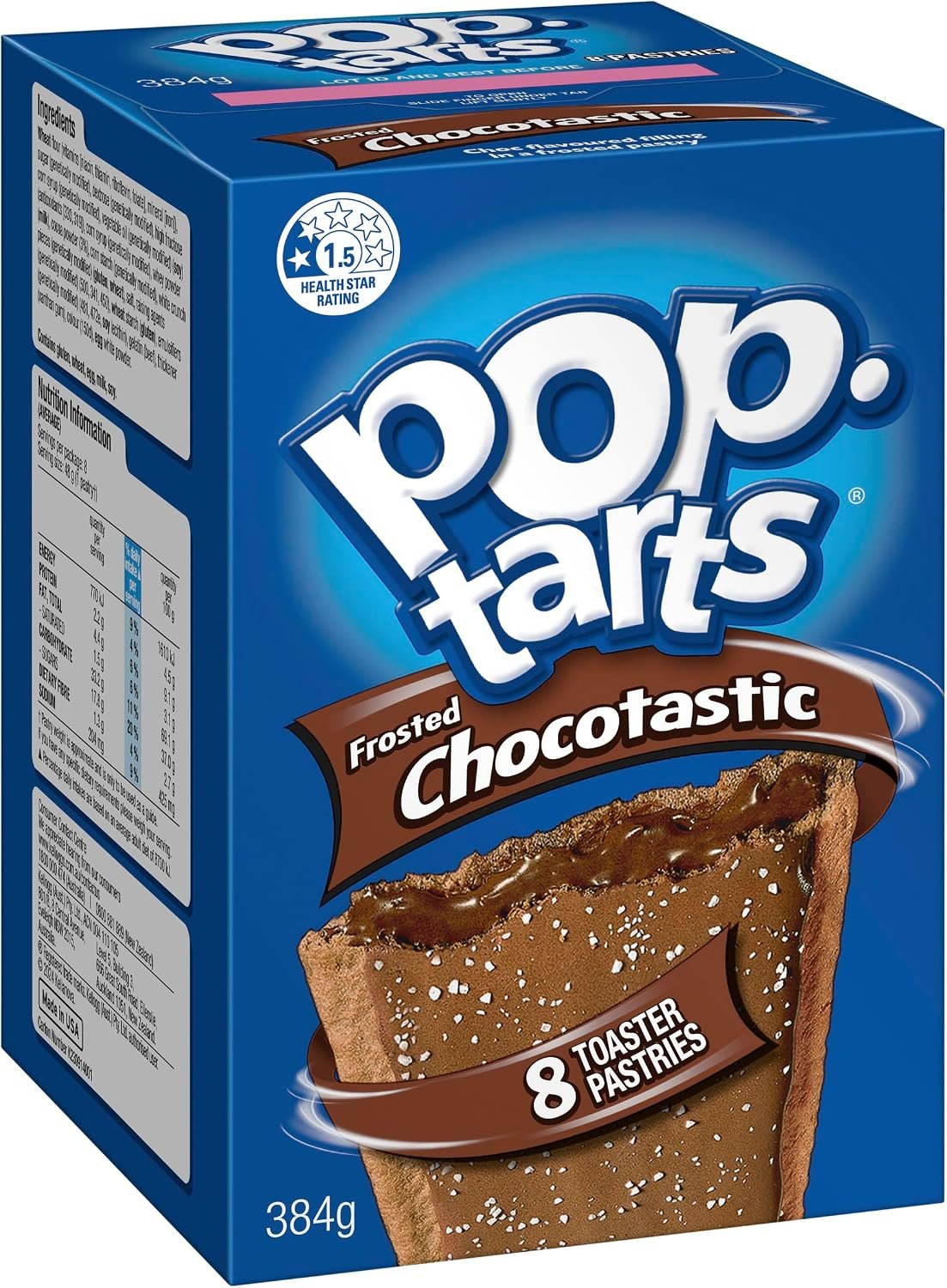 Kellogg's Pop-Tarts Frosted Chocotastic Toaster Pastries 384g, 8 Count (Pack of 1) - Image 2