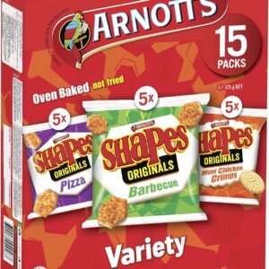 Arnotts Shapes Variety Pack Biscuits 15pack, 375 g