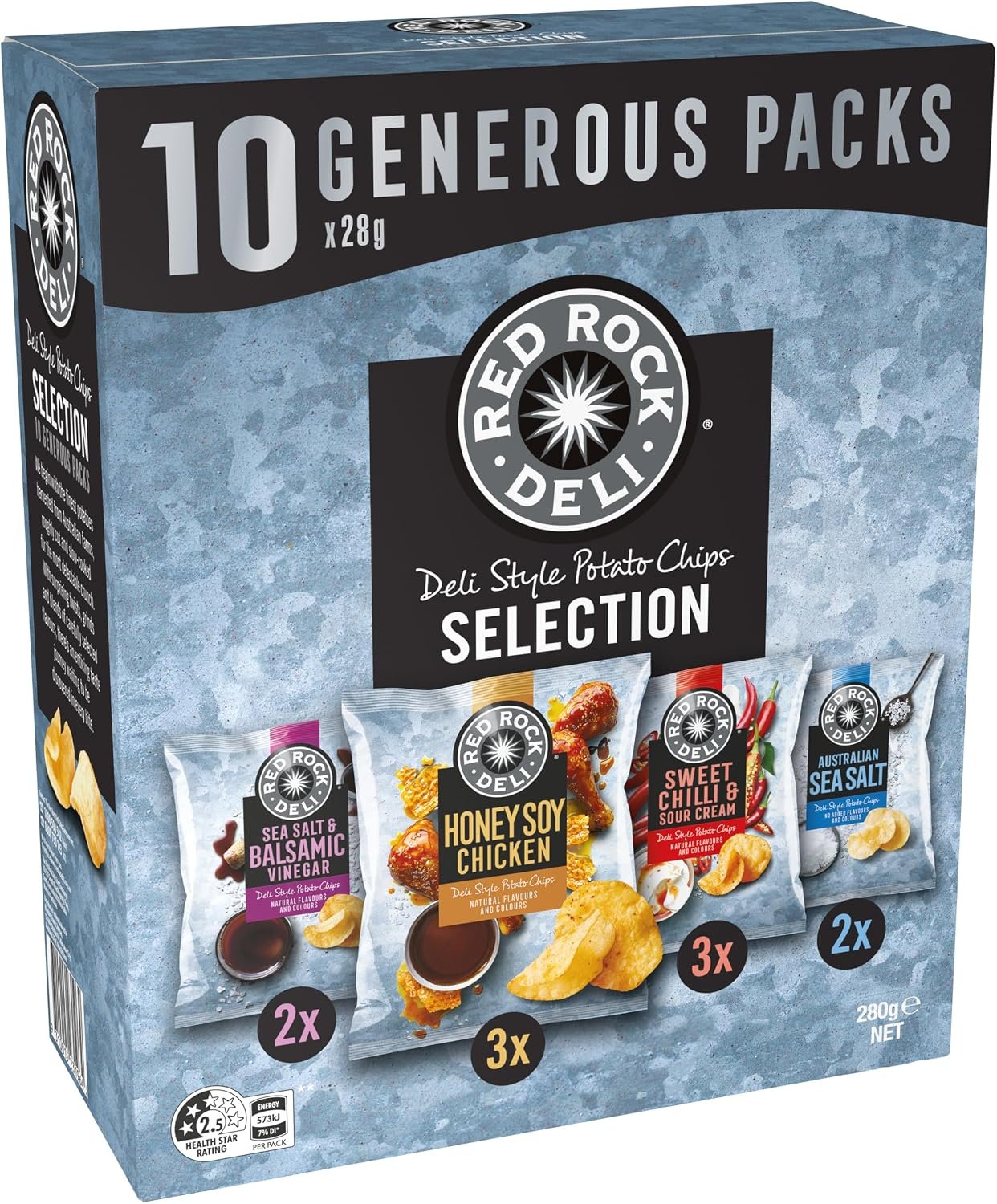 Red Rock Deli Potato Chips Lunchbox Multipack 10 Pack