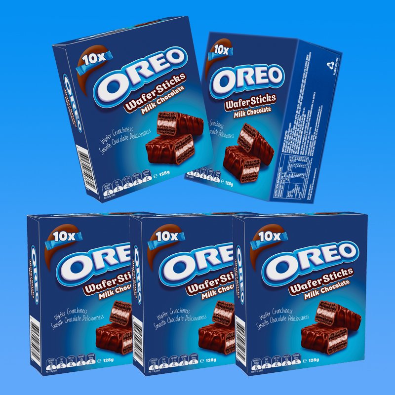Oreo Milk Chocolate Wafer Sticks Cookies 10 Pack | 128g x 3