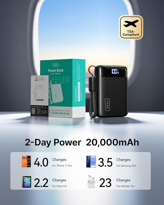 INIU Power Bank, Smallest 20000mAh 22.5W Fast Charging Portable Charger - Image 3